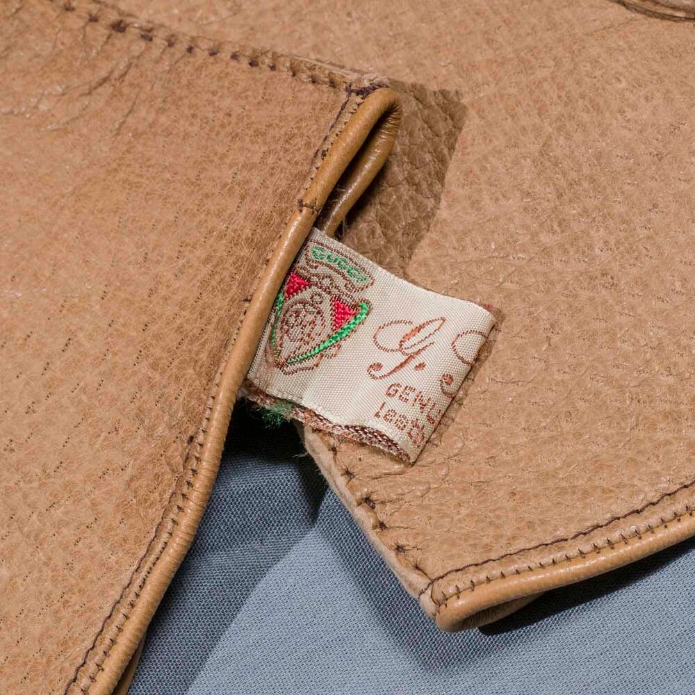 Vintage Gucci Leather Gloves Made in Italy Interlocking GG Genuine Leather - Picture 3 of 4